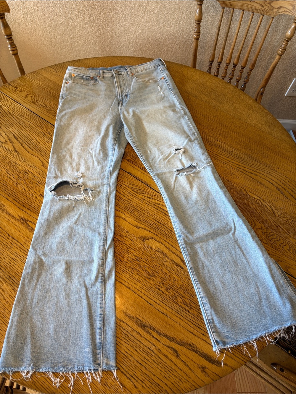 Gap Distressed Women's Flare Jeans - Casual Ripped Style